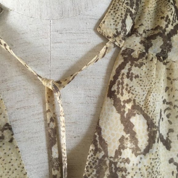 H&M Sheer Snake Skin Print Blouse - Picture 4 of 8